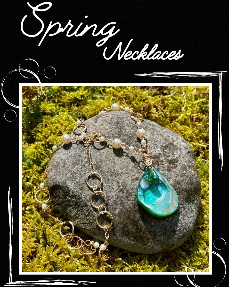 Pearl & Gold Shell Drop Necklace - Image 2